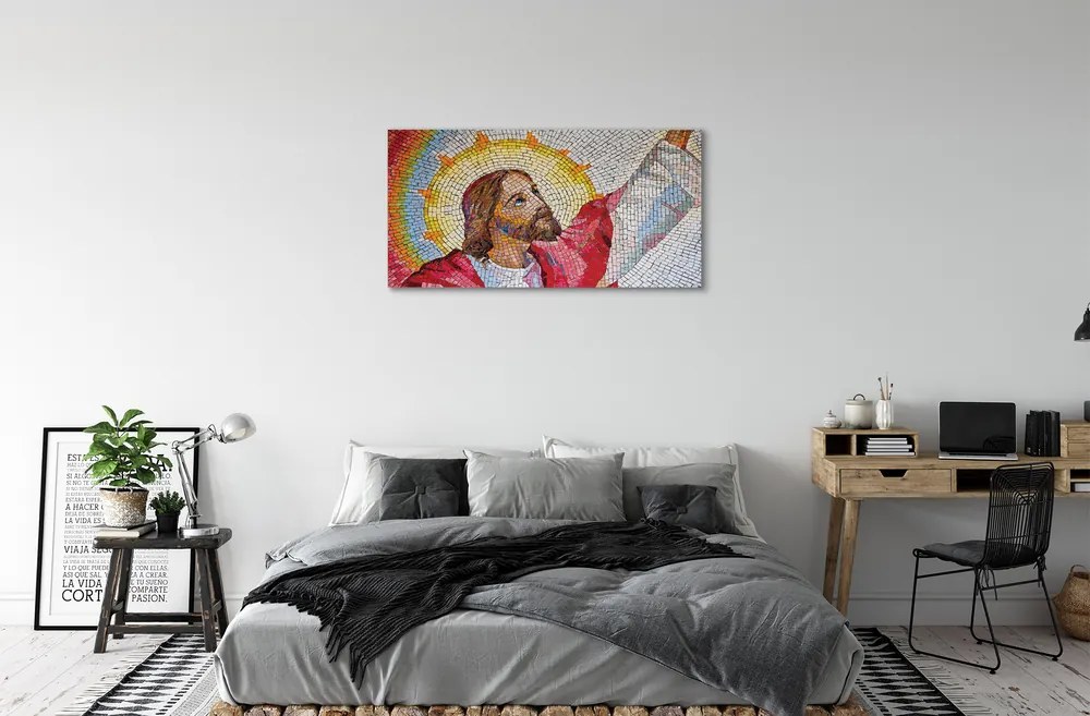 Obraz na plátne mozaika Jesus 140x70 cm