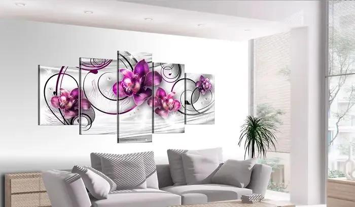Obraz - Orchids and Pearls Veľkosť: 200x100, Verzia: Na talianskom plátne