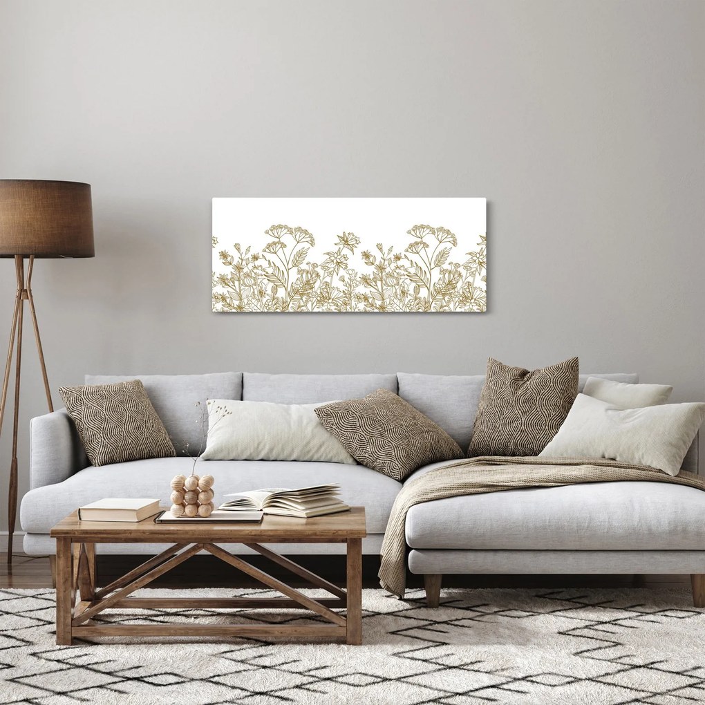 Obraz - Lúčne kvety (120x50 cm)