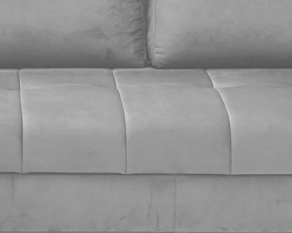 Rohová sedacia súprava Paris, svetlo šedá látka, ľavý roh