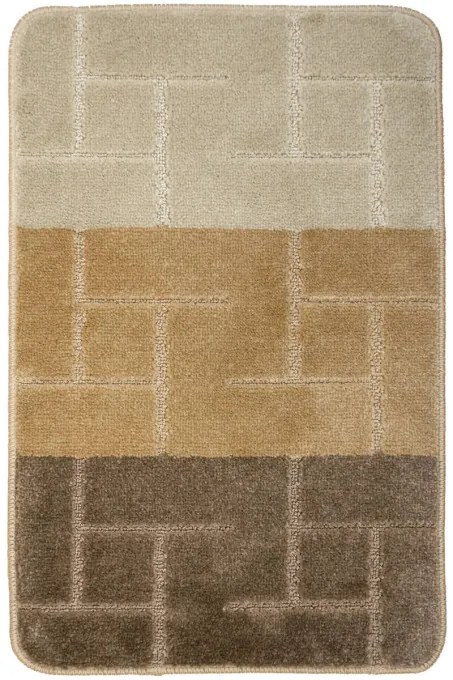 Sada kúpeľňových koberčekov TERAMO béžová / hnedá (2 ks)