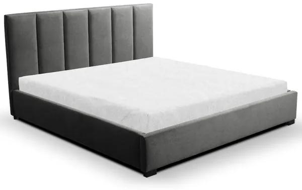 Čalúnená posteľ Fabienne 180x200, sivá