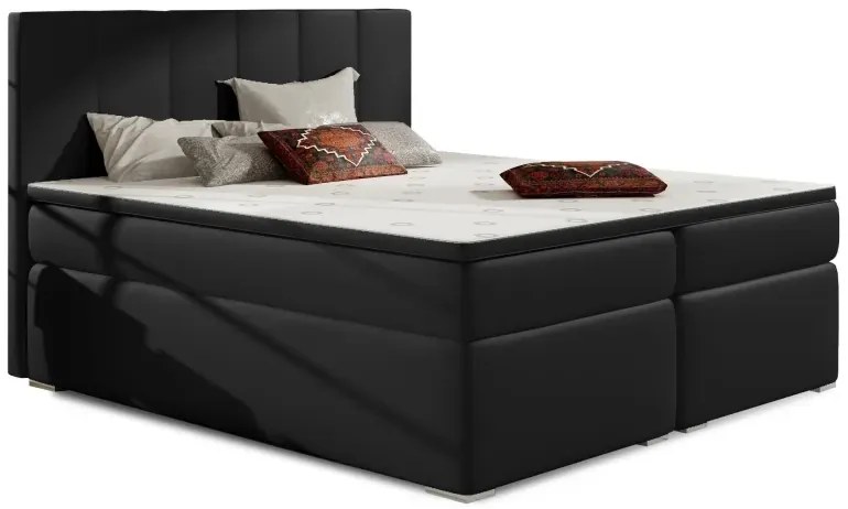 Posteľ Boxspring Boleria 200x180, fialová (látka - bb 08)