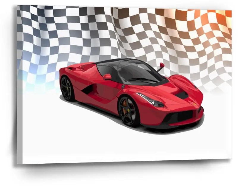 Sablio Obraz Ferrari Závodná vlajka - 90x60 cm