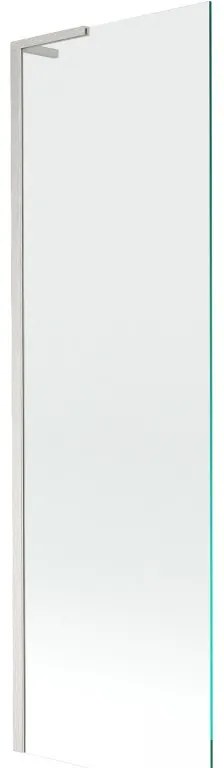 Mexen Next L, 1-krídlová vaňová zástena 60 x 150 cm, transparent, 6mm číre sklo, profil brúsená oceľ, 895-060-000-03-00-97