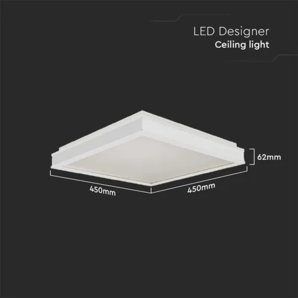 LED Stropné svietidlo LED/24W/230V 4000K 45x45 cm biela