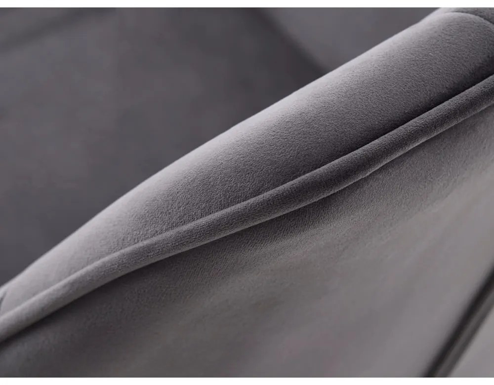 Sivé čalúnené jedálenské kreslá v súprave s podrúčkami 2 ks Nolan Square – Unique Furniture