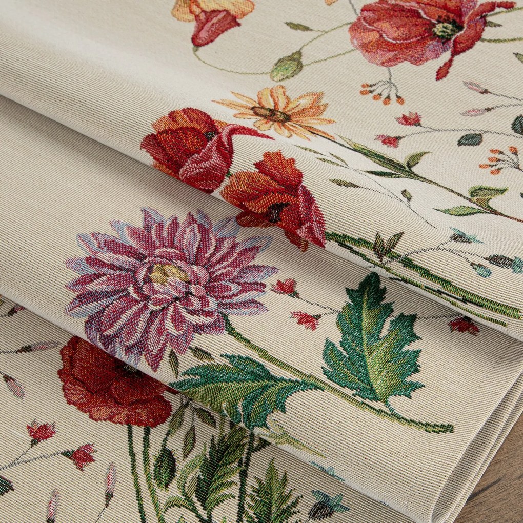 GOBELÍNOVÝ OBRUS NAT 100X100 CM VZOROVANÝ