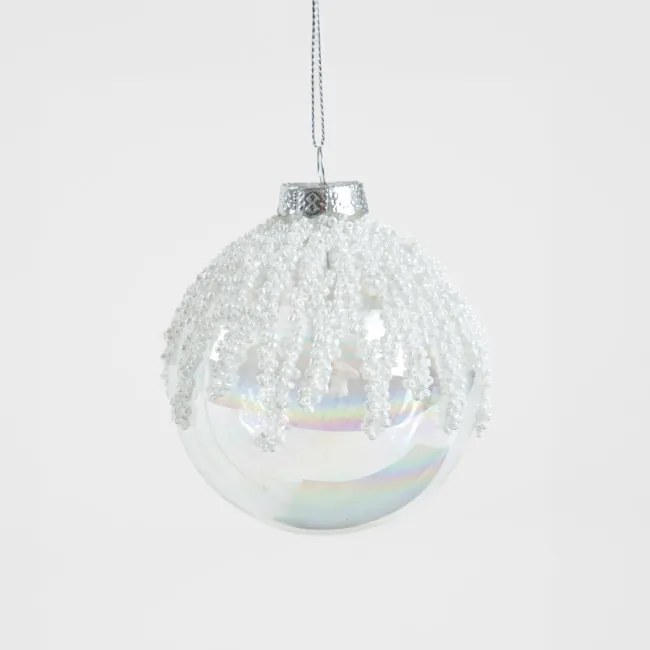 Závesná vianočná dekorácia FJER s perlami 711602