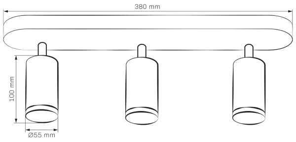Kúpeľňové bodové svietidlo TURYN 3xGU10/10W/230V IP44 biela