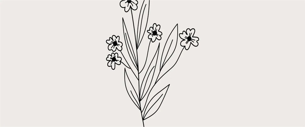 Obraz - Lúčny kvet N⁰1 (120x50 cm)