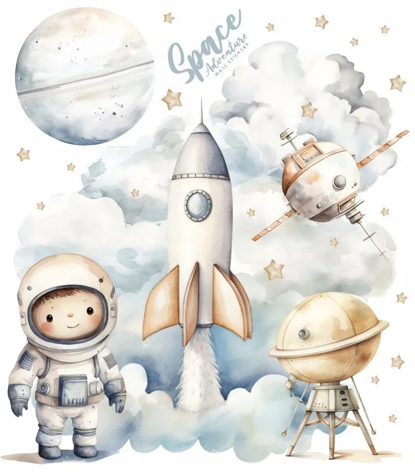 Gario Detská nálepka na stenu Space adventure - cesta do vesmíru
