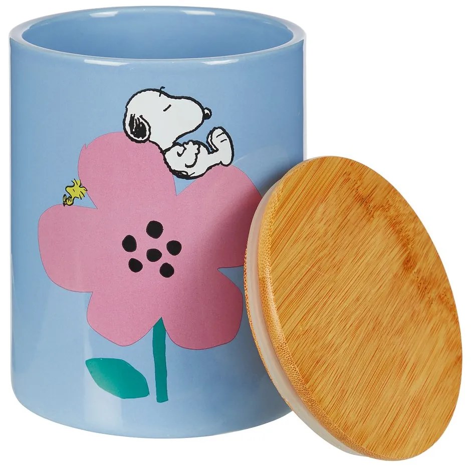 PEANUTS Dóza kvet veľká - modrá