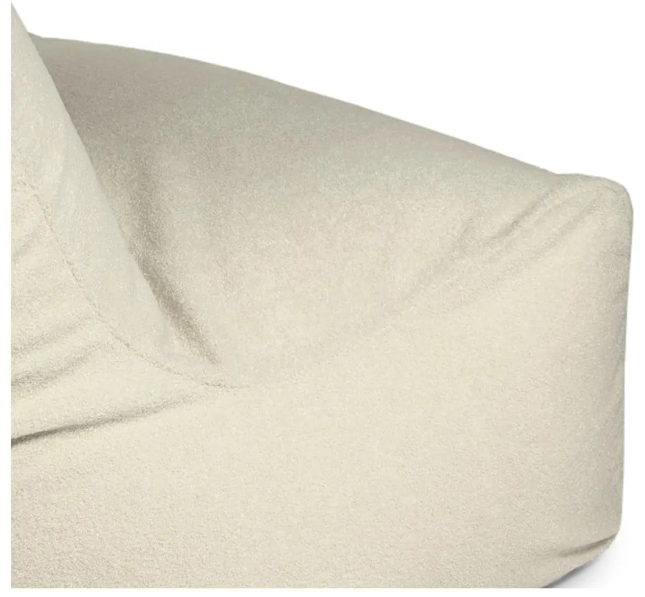 Krémový sedací vak z textílie buklé Sofa Seat Lounge – SLOWDOWN