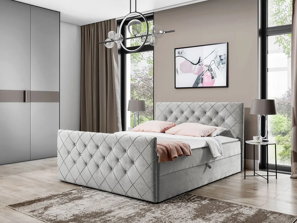 Kontinentálna posteľ Dotan, Rozmer postele: 160x200, Dostupné poťahy: Magic Velvet 2208