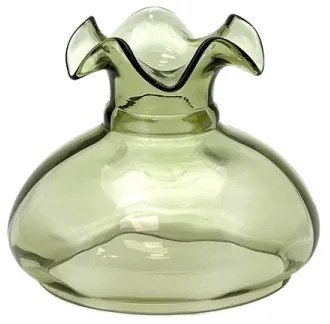 Petrolejová lampa MONIKA 34 cm lesná zelená káro