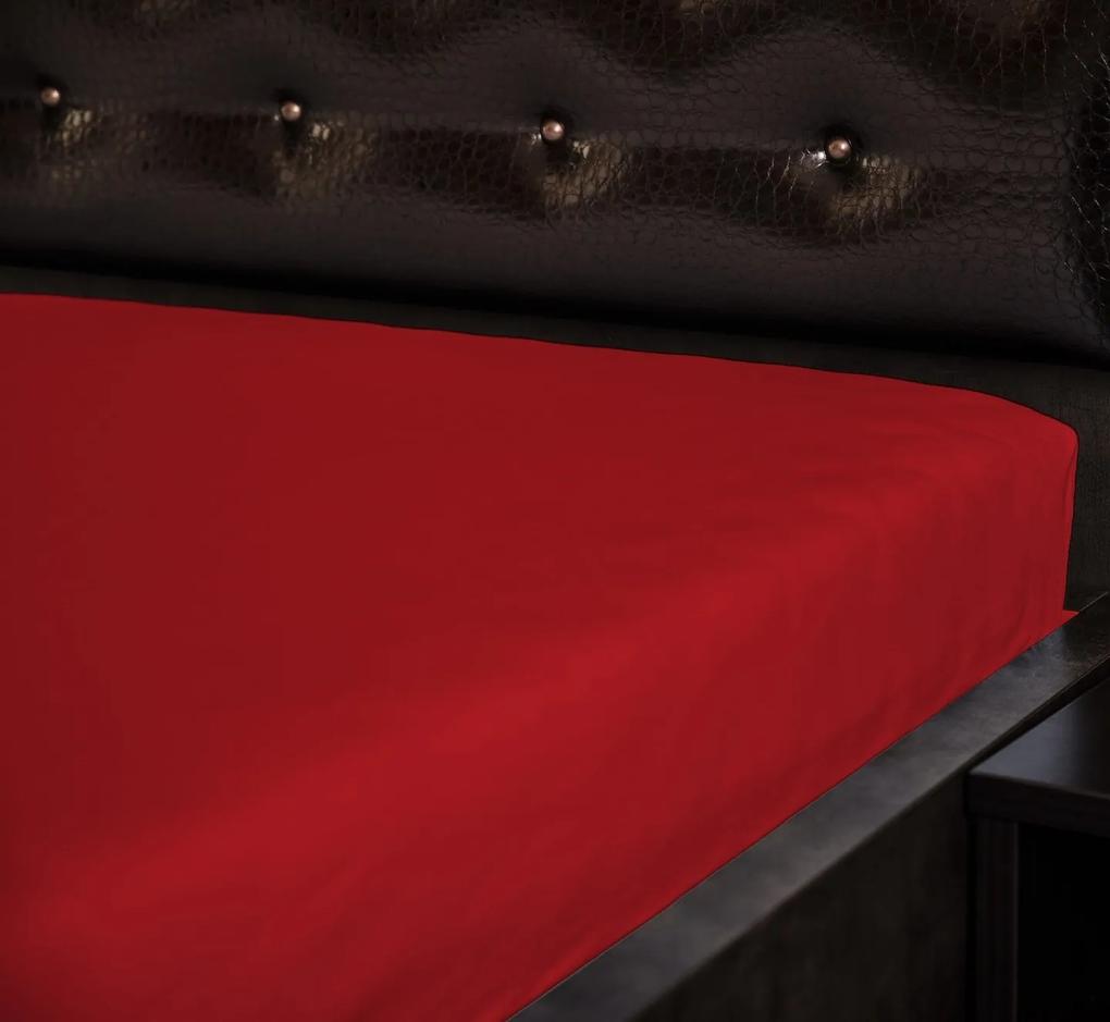 Jersey napínacia plachta Červená 16 Rozmer: 80 x 180 cm