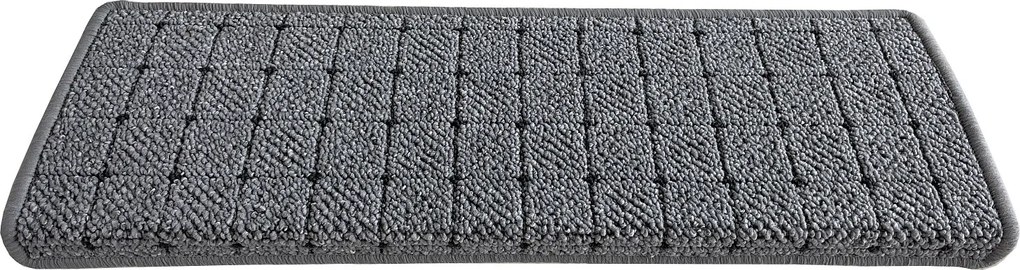 Nášľapy na schody Udinese šedý obdĺžnik - 24x65 obdĺžnik (rozmer vrátane ohybu) Vopi