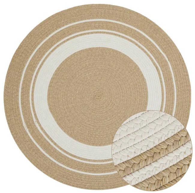 Koberec Hanse Home Braided Trenzado krémový / béžový kruh