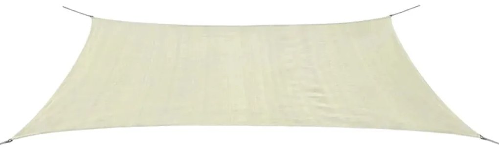 vidaXL Slnečná plachta z HDPE, obdĺžniková, 4x6 m, krémová