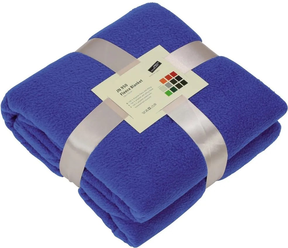 James & Nicholson (Daiber) Fleecová deka 130x170 cm JN950 - Kráľovská modrá | 130 x 170 cm