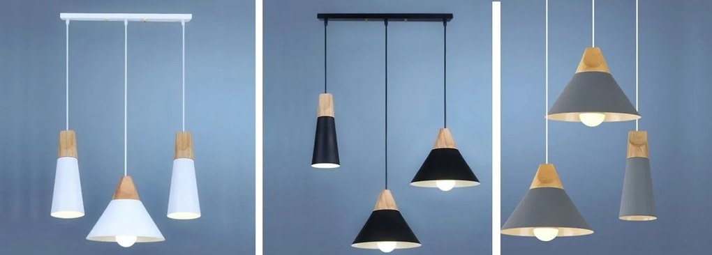 Dekorstudio Retro stropná lampa Loft Scandi CP sivá