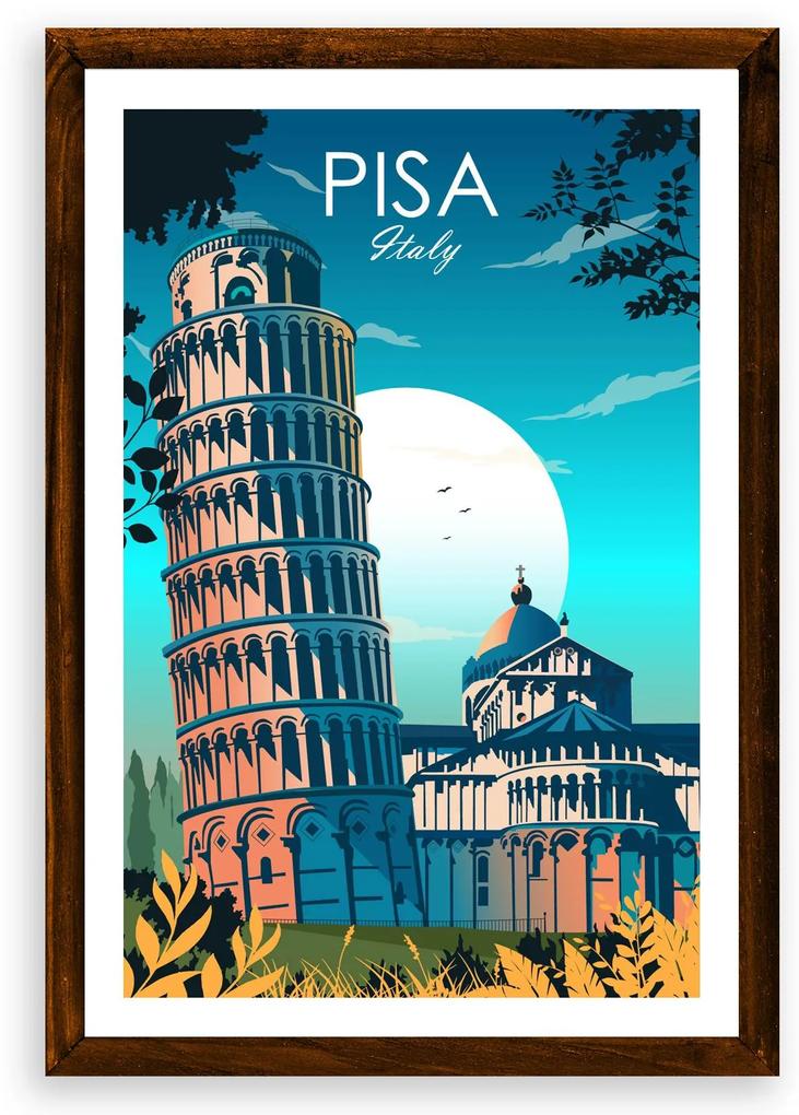 Poster Pisa - Poster 50x70cm + čierny rám (71,8€)
