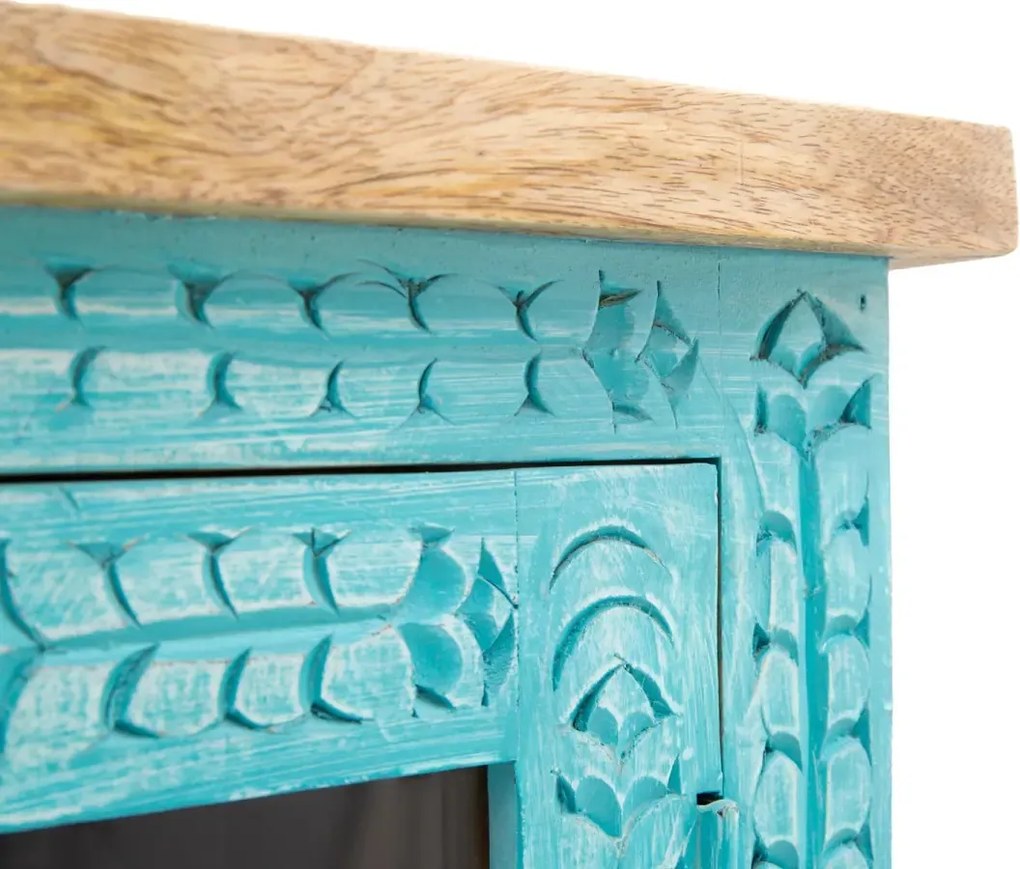 furniture-nabytek.cz - Masívna kúpeľňová skrinka Santa Cruz, modrá, Holz - Mango