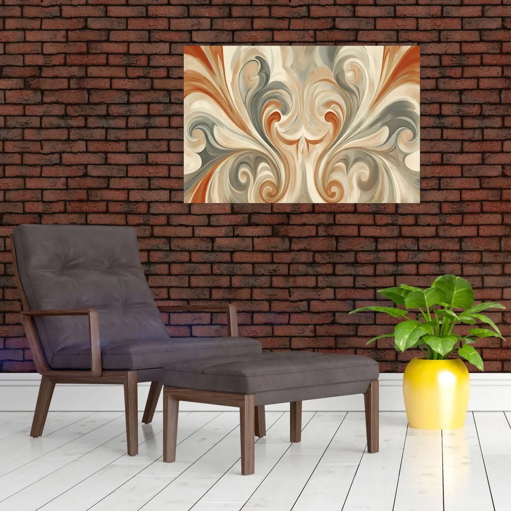 Obraz - Vír v zemitých farbách (90x60 cm)