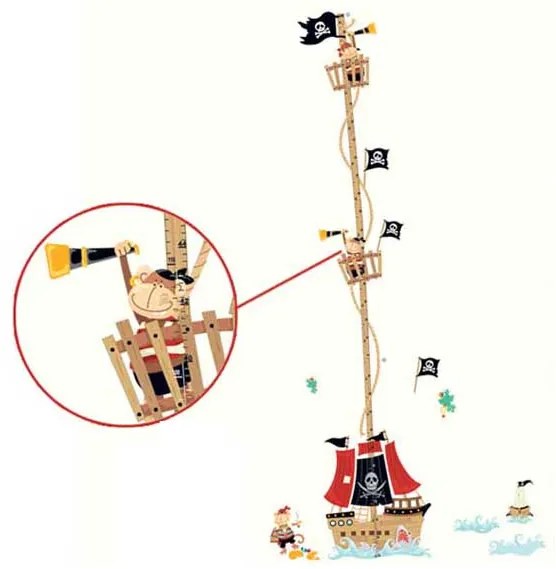 Veselá Stena Samolepka meter Pirátska loď
