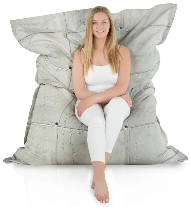 Sedací vak Industrial – veľký vak na sedenie a ležanie v industriálnom štýle (XL/XXL) Veľkosť: XL