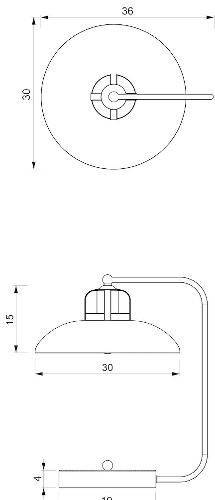 Stolná lampa Felix, 1x zlaté/biele kovové tienidlo, w/g