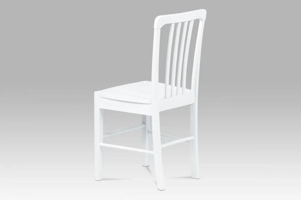 Jídelní židle celodřevěná, bílá AUC-006 WT Autronic | BIANO
