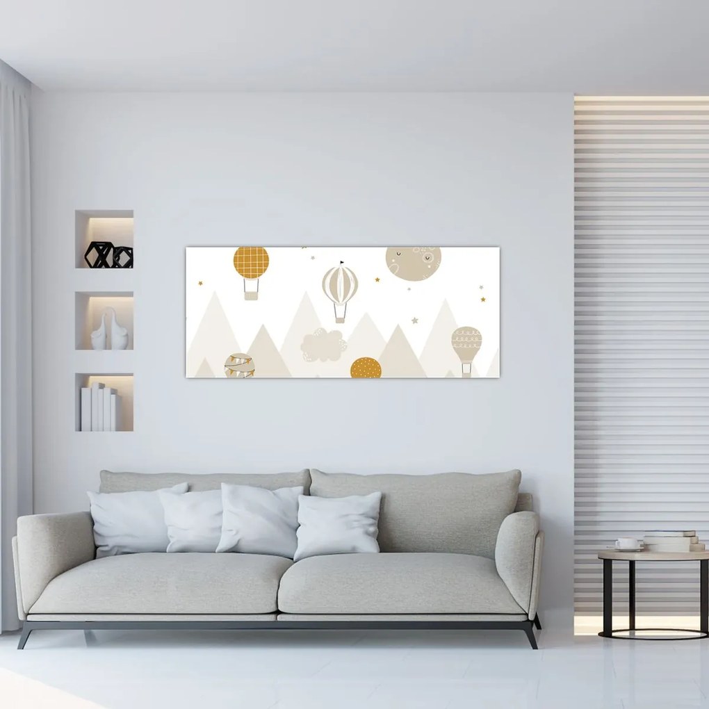 Obraz - Lietajúce balóny (120x50 cm)