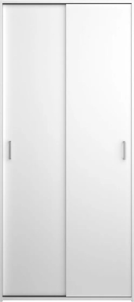 Šatníková skriňa Sida 77 cm s posuvnými dverami biela