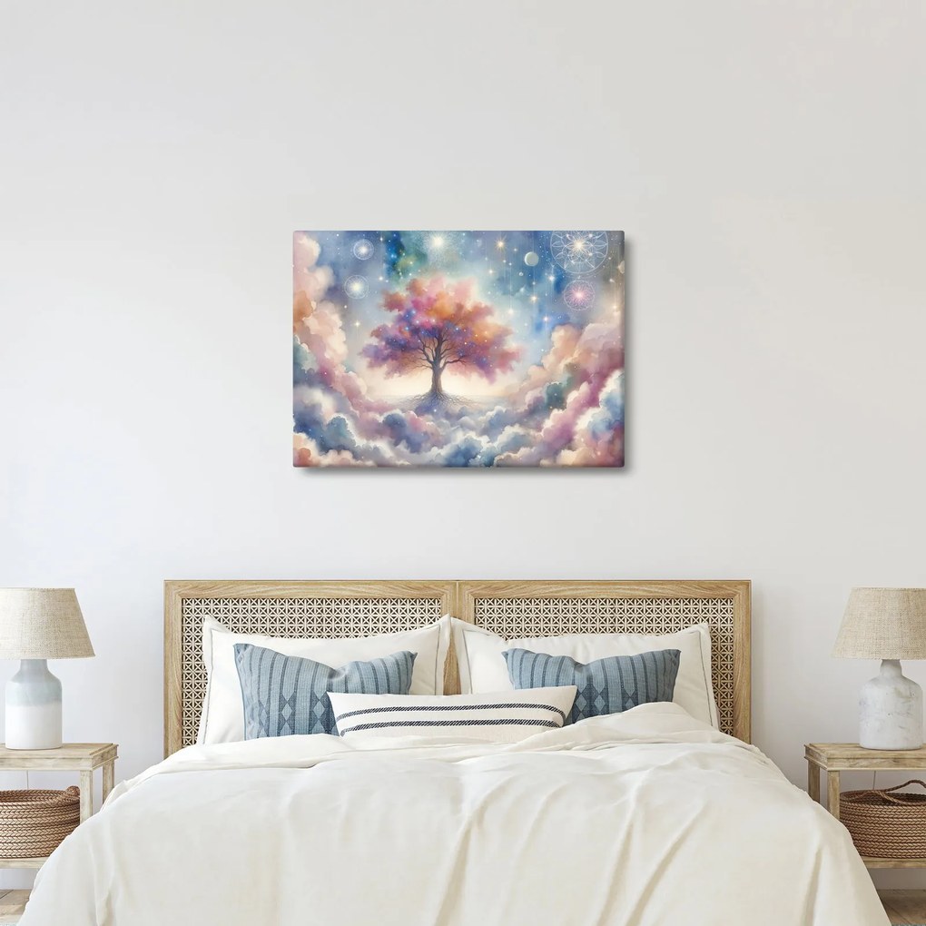 Obraz – Strom života v oblakoch (70x50 cm)