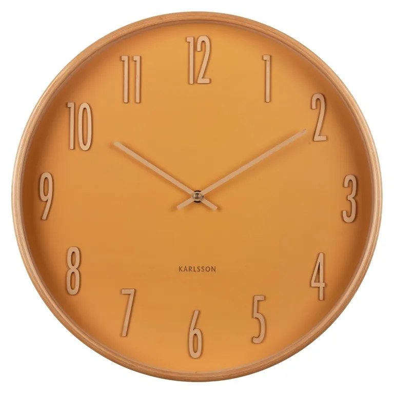 Karlsson 5996YE dizajnové nástenné hodiny žltá, pr. 40 cm