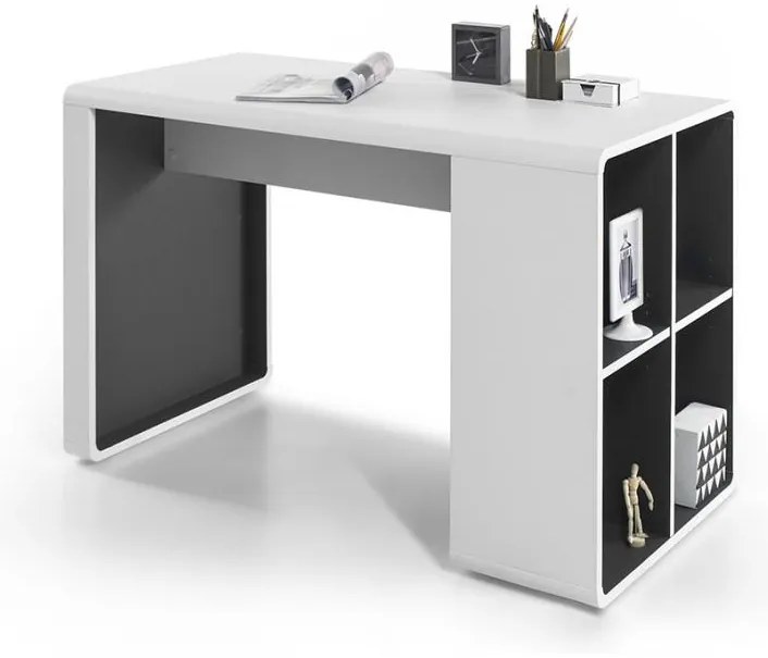 Písací stôl TEO biela/antracit