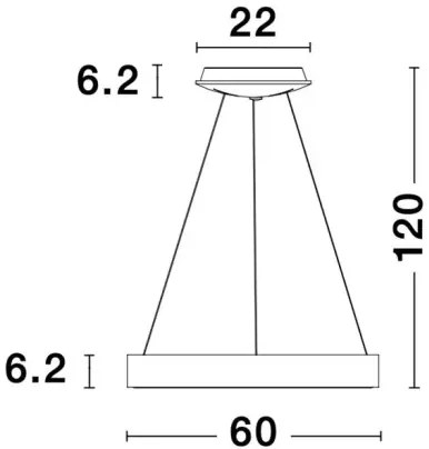 LED luster Rando Smart 60 biele