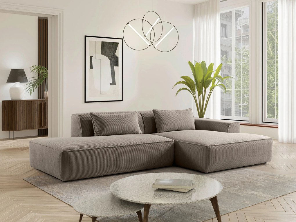XXXLutz ROHOVÁ SEDAČKA, plast, textil, kompozitné drevo, cappuccino MID.YOU - Sedačky - 000694009610