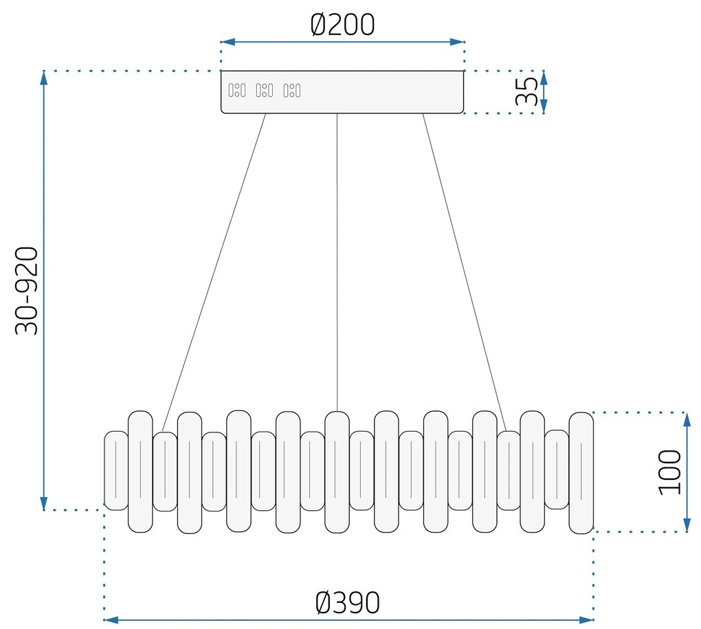 Toolight Toolight, LED závesné svietidlo s krištáľmi APP1041-CP + diaľkové ovládanie, chrómová, OSW-09472