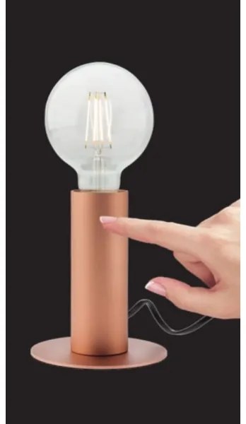 Redo 01-2131 - Dotyková stolná lampa RIVET 1xE27/42W/230V meď