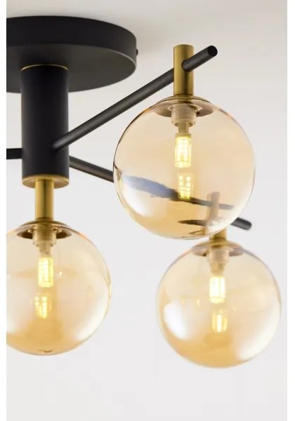 Jupiter 2031 - Prisadený luster FIGARO 4xG9/10W/230V čierna/zlatá/béžová