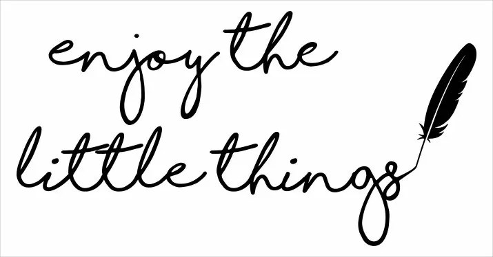Nálepka na stenu nápis ENJOY THE LITTLE THINGS 100 x 200 cm