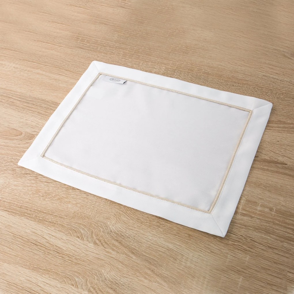 SADA 4 KS PRESTIERANIE NA STÔL MADELE 30X40 CM BIELA