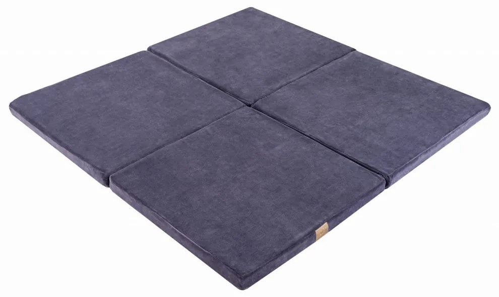 Sivomodrá detská hracia podložka 120x120 cm – Meowbaby