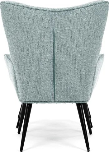 Kreslo ušiak s podnožou ELDORIA PINK