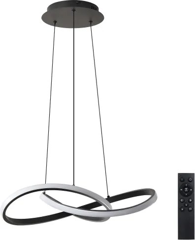 Brilagi - Stmievateľný LED luster na lanku INFINITY LED/55W/230V 50x50 cm čierny + DO