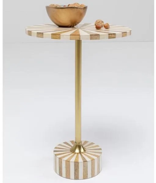 Domero Cirque príručný stolík biely Ø40 cm