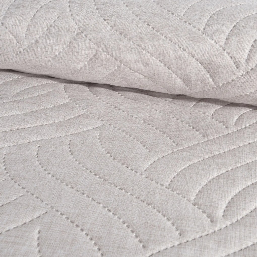 PREHOZ NA POSTEĽ LEN 200X220 CM BÉŽOVÝ